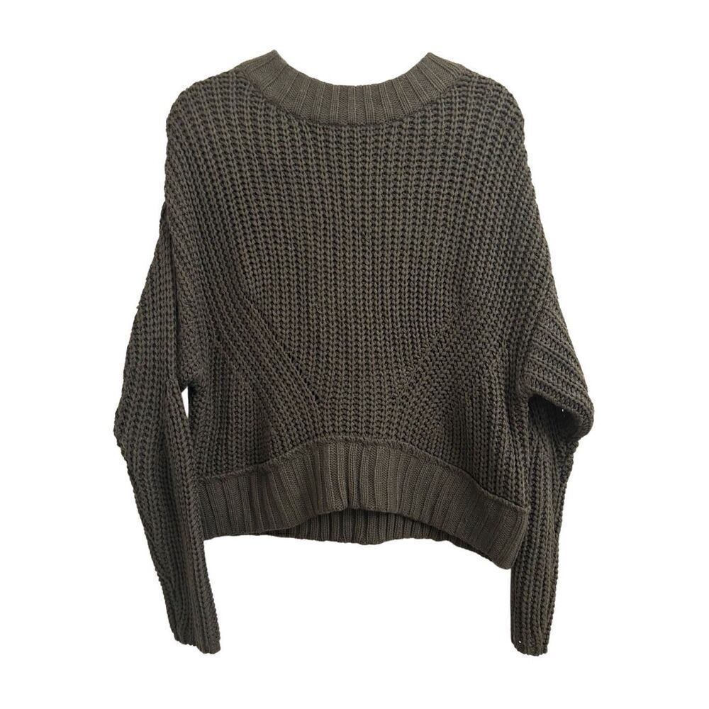 Moon & Madison Dolman Sleeve Oversized Chunky Sweater size S Olive Green